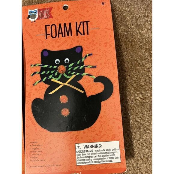 Bright Minds By Nicole Foam Craft Kit Halloween Set Of 2• Ghost /Cat - Picture 3 of 7